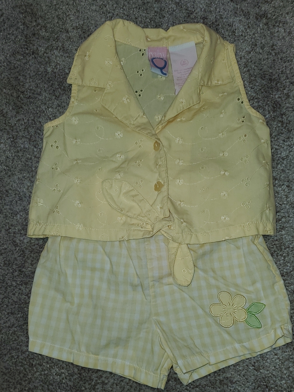 Vintage Baby Q Outfit Size 12 Months